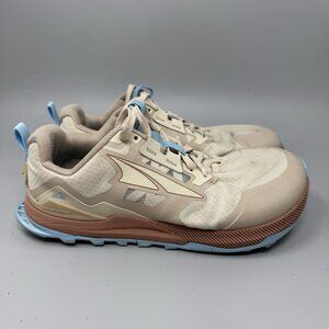 Altra LONE PEAK 7 ALOA82CS922 Womens 7.5 WIDE Beige Blue Tan Trail Running Shoes